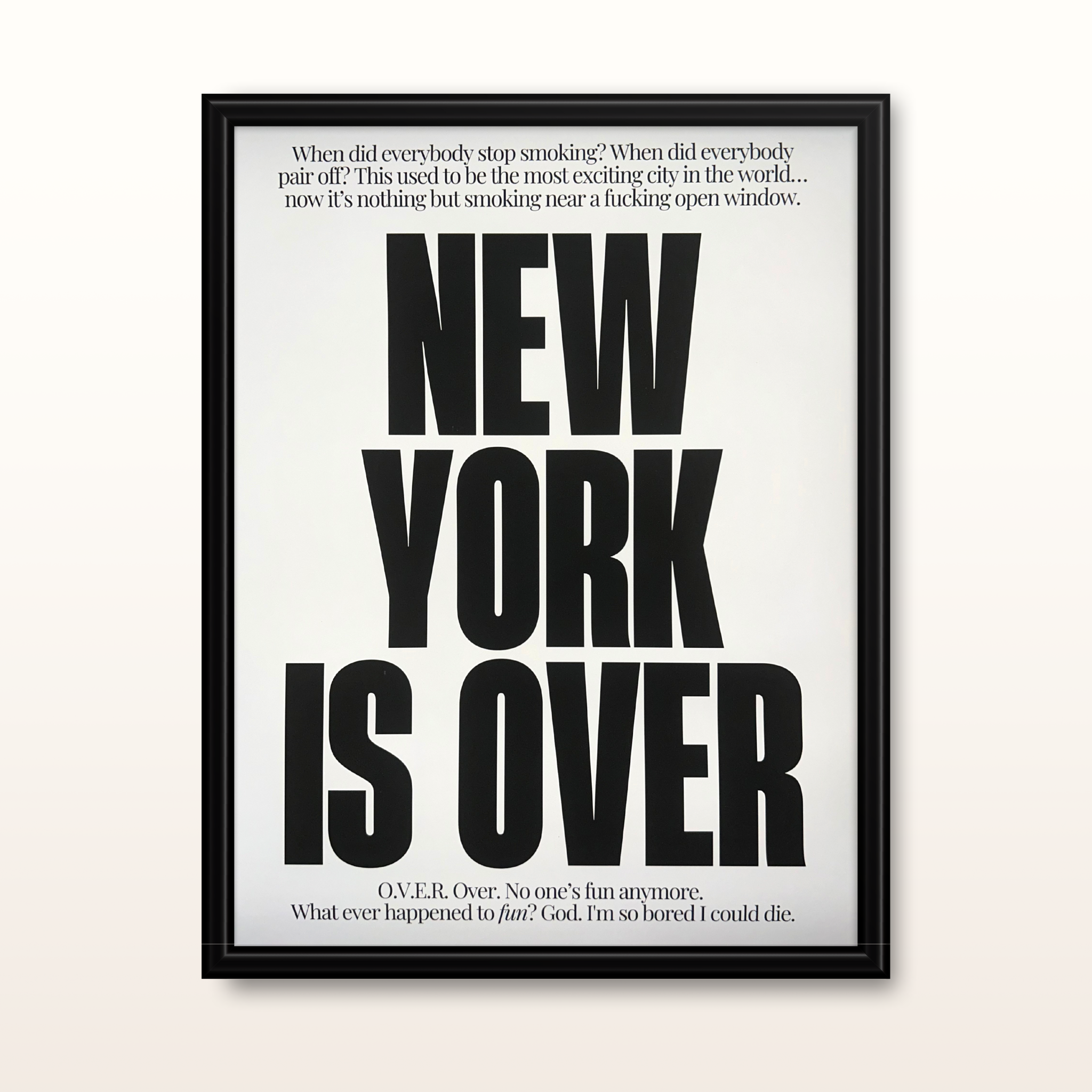 New York is Over Framed Poster