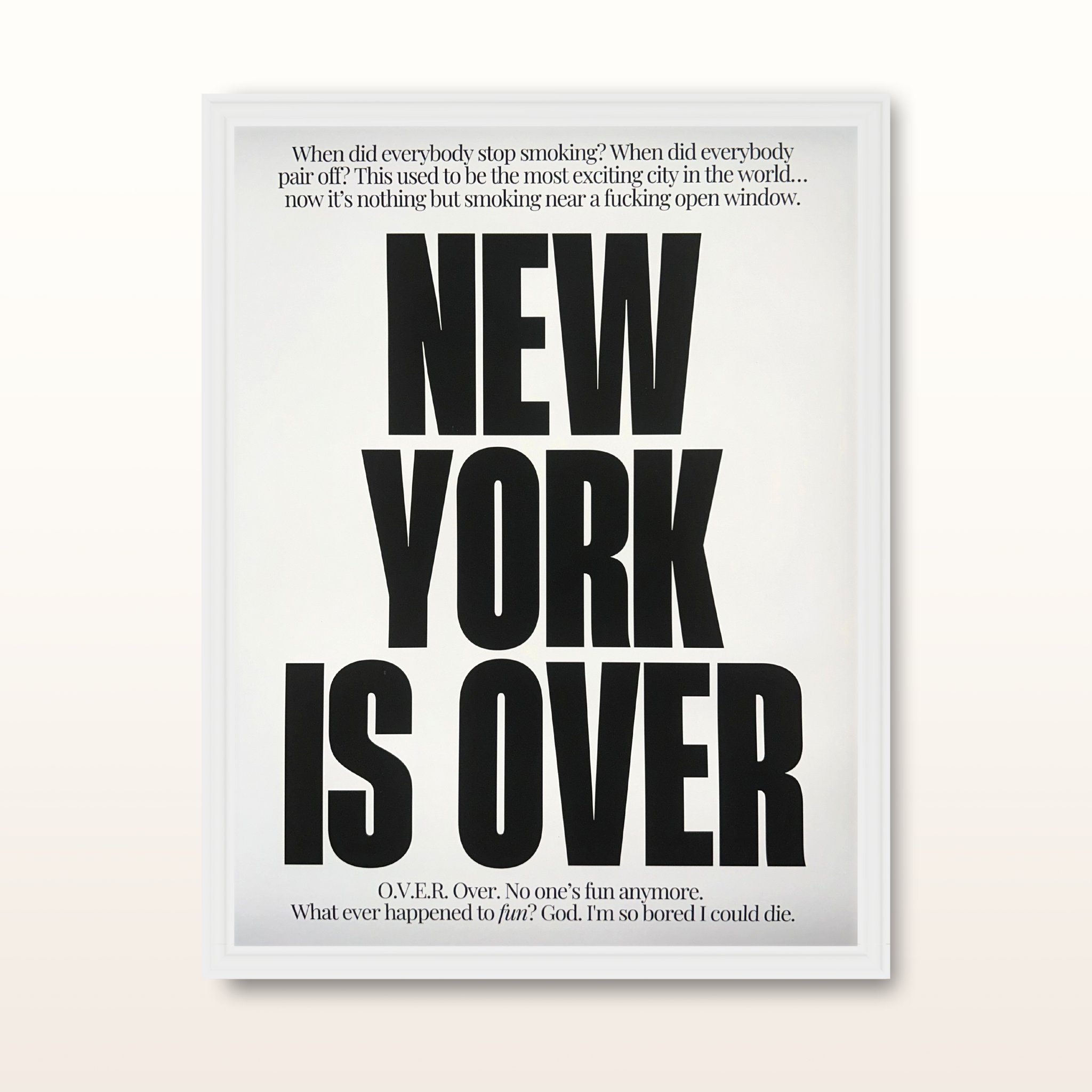 New York is Over Framed Poster